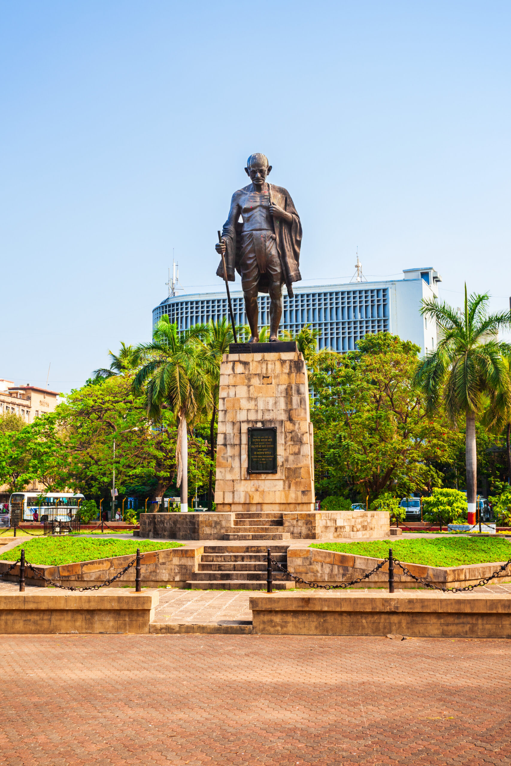 Mahatma Gandhi statue in Mumbai, India